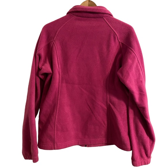 Columbia Jacket Women’s Size Large Pink Fleece Full Zip Jacket Long Sleeve - Picture 5 of 12
